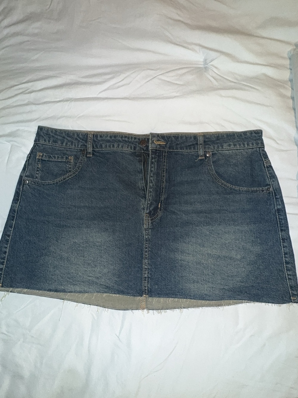 No Boundaries Blue Denim Mini Skirt